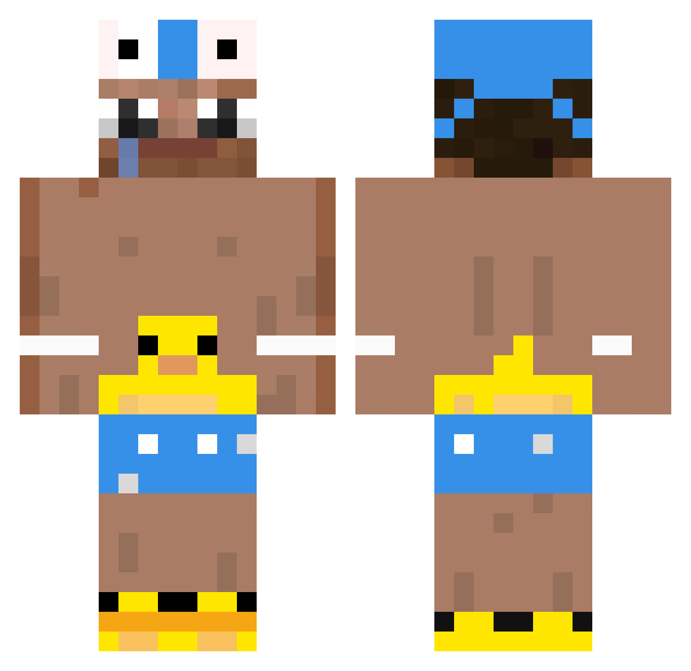 kimseongkwan Minecraft skin, front and back view