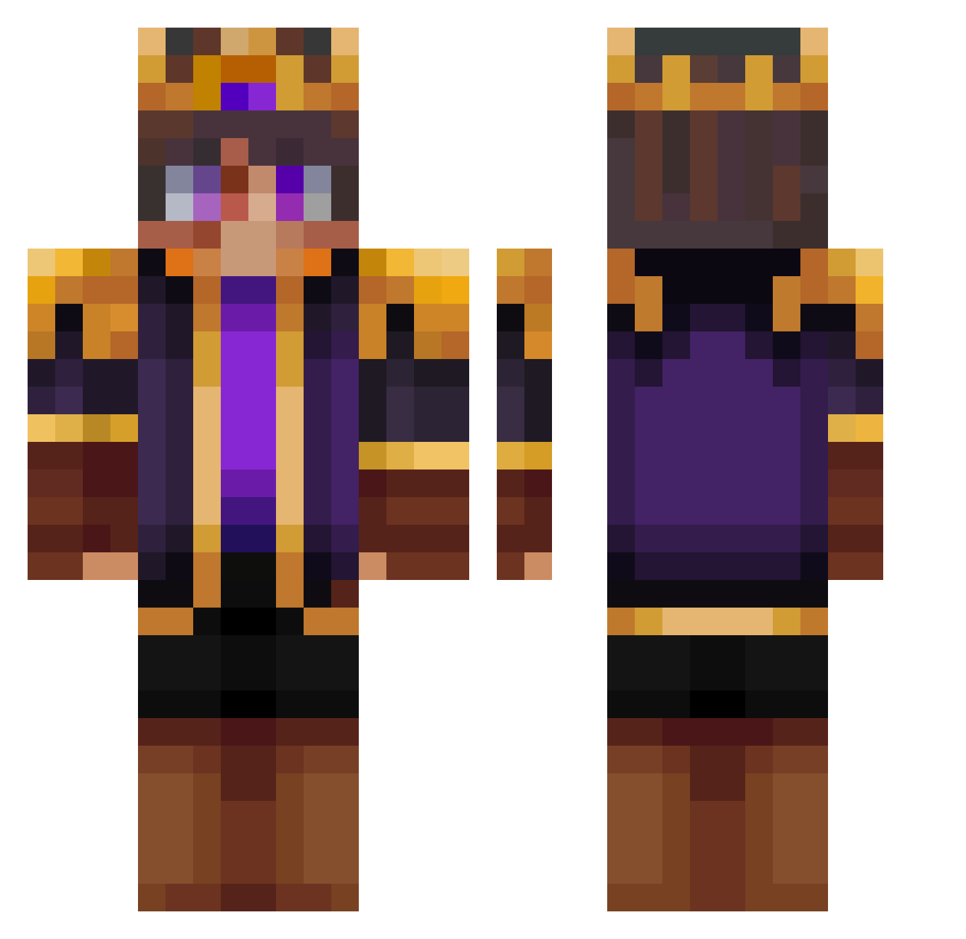 Ricemonkey3 Minecraft skin, front and back view