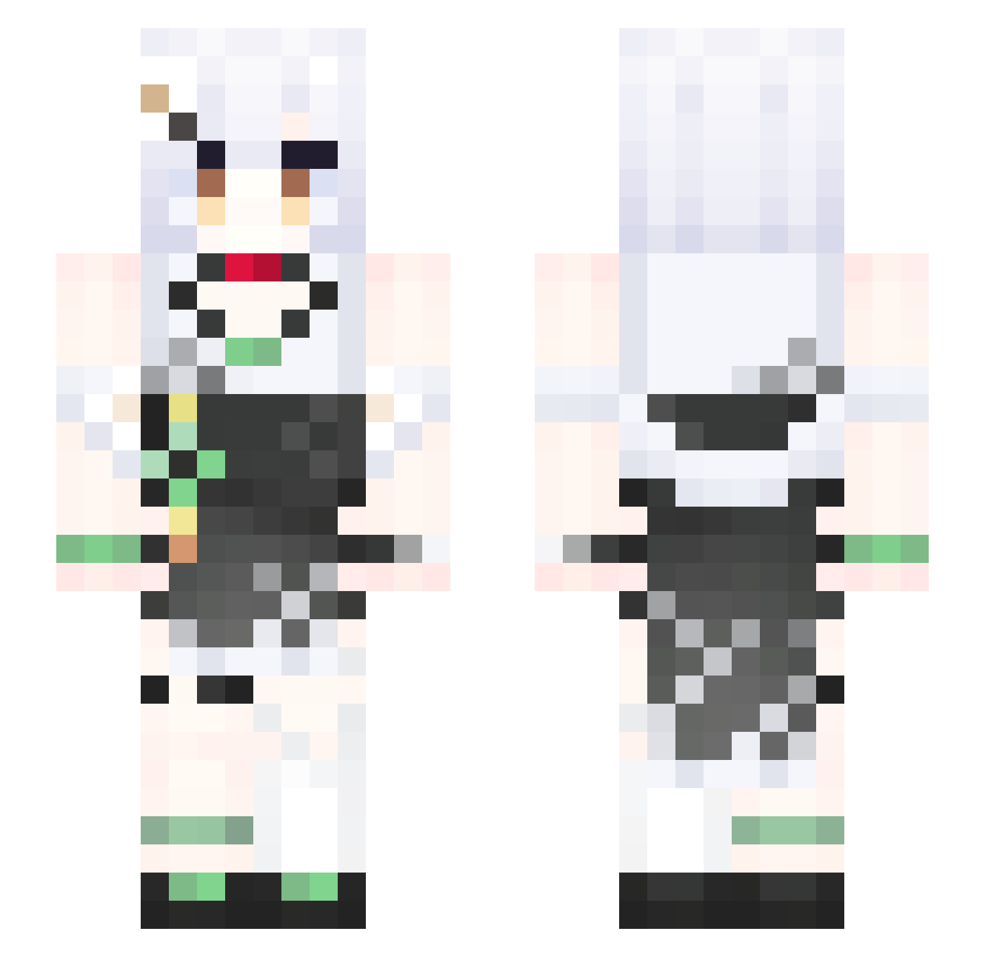 NullPointer004 Minecraft skin, front and back view
