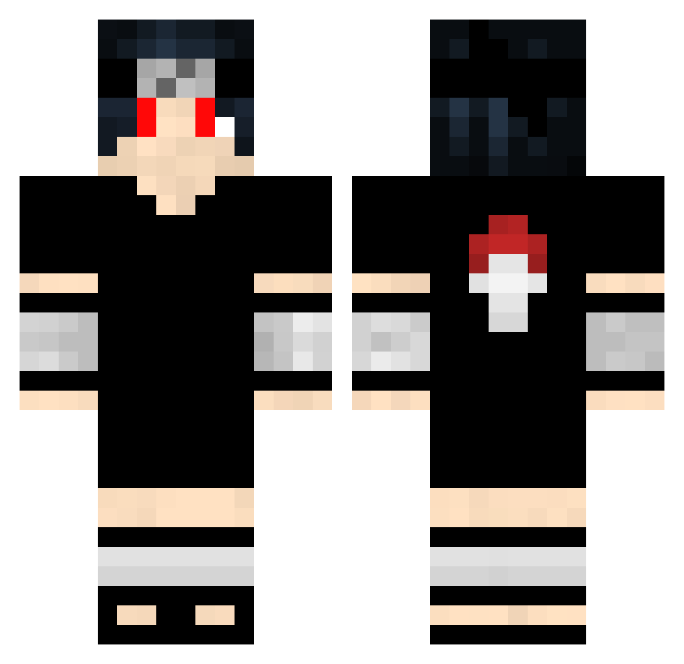 RealmCraftBr Minecraft skin, front and back view