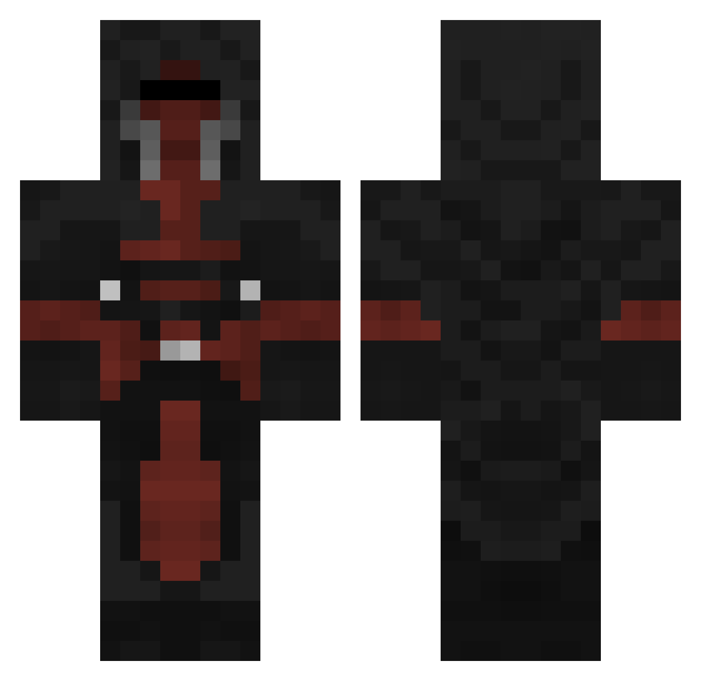 Boycott Minecraft skin, front and back view