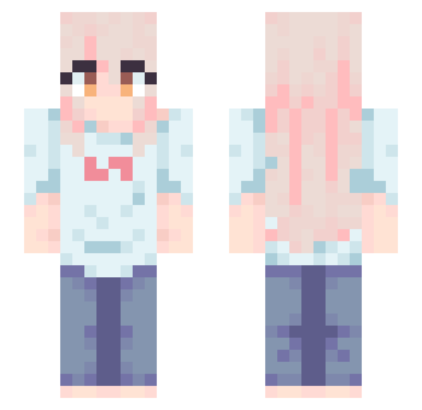 M4hirooo Minecraft skin, front and back view