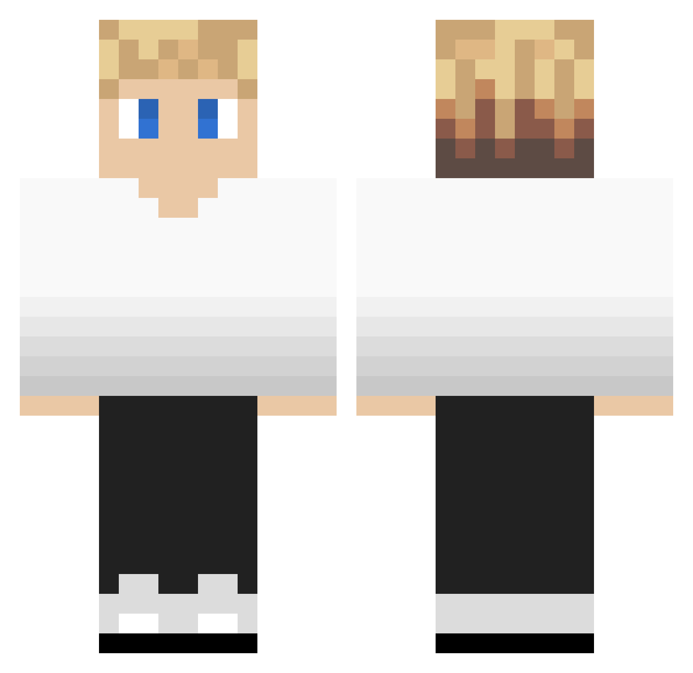 ThunderBit66497 Minecraft skin, front and back view