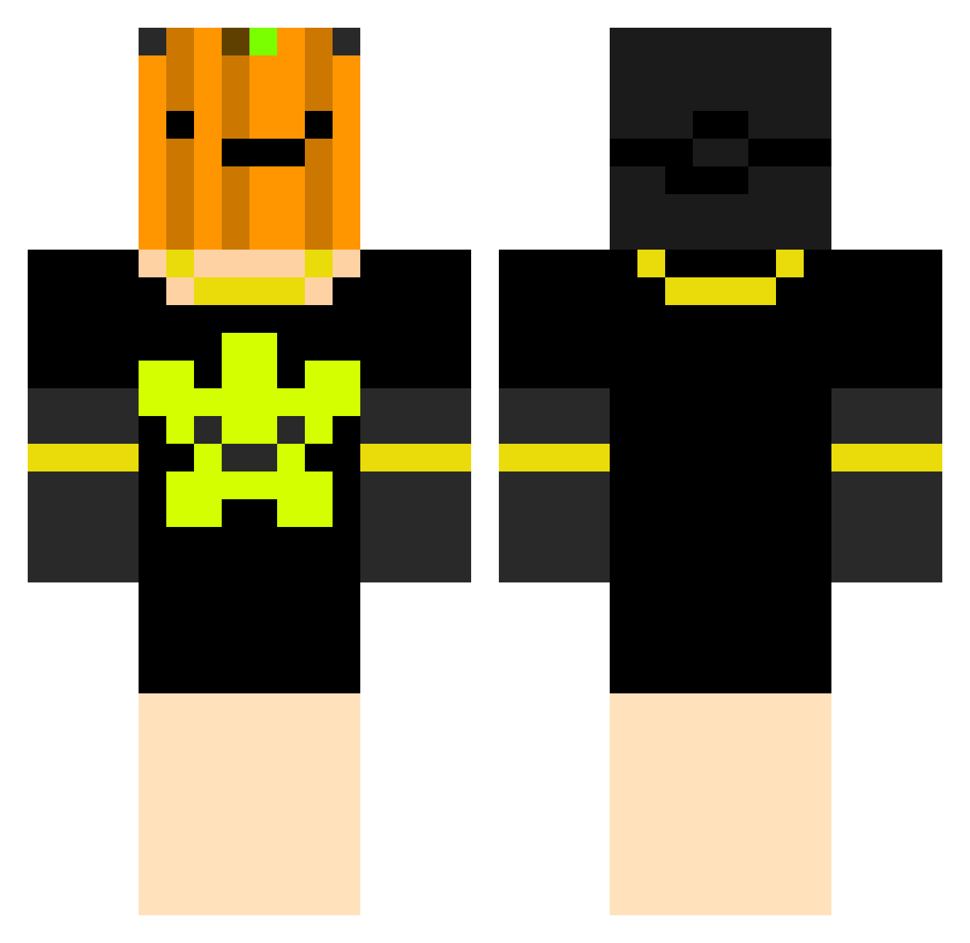 Vaxrvon_ Minecraft skin, front and back view