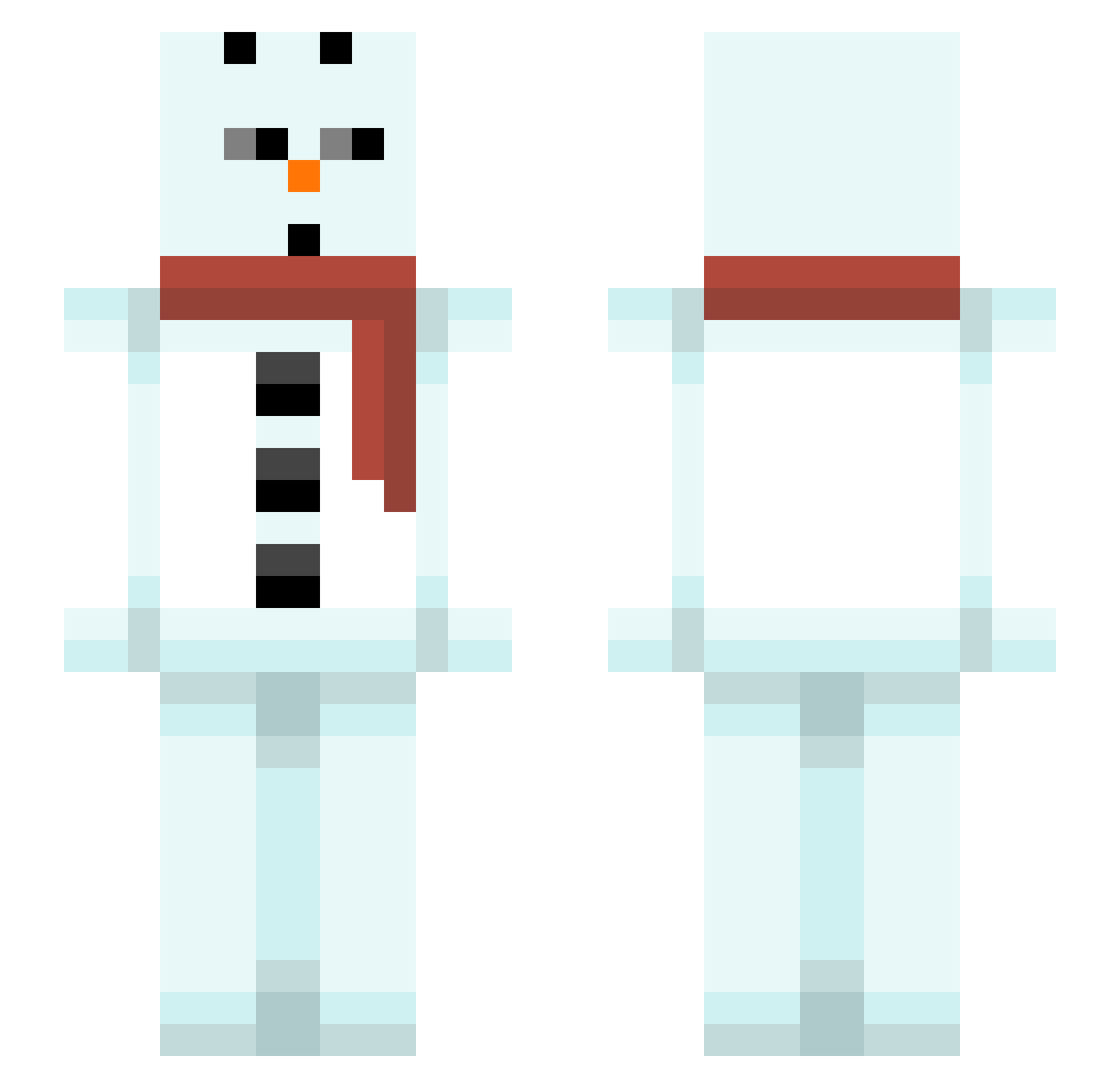 handsometomat0 Minecraft skin, front and back view