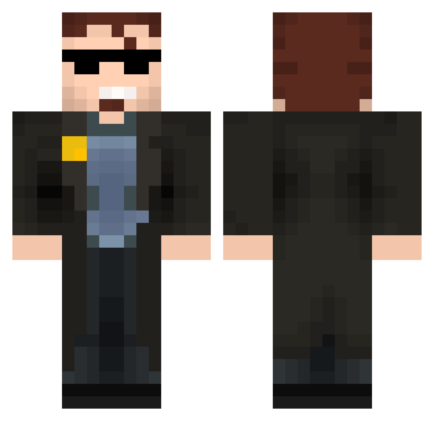 Lipsas_Half_Life Minecraft skin, front and back view