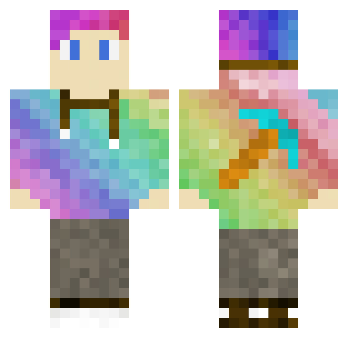 Amasing_Look69 Minecraft skin, front and back view