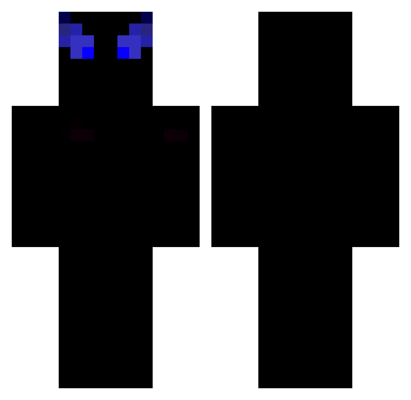 Keciok Minecraft skin, front and back view