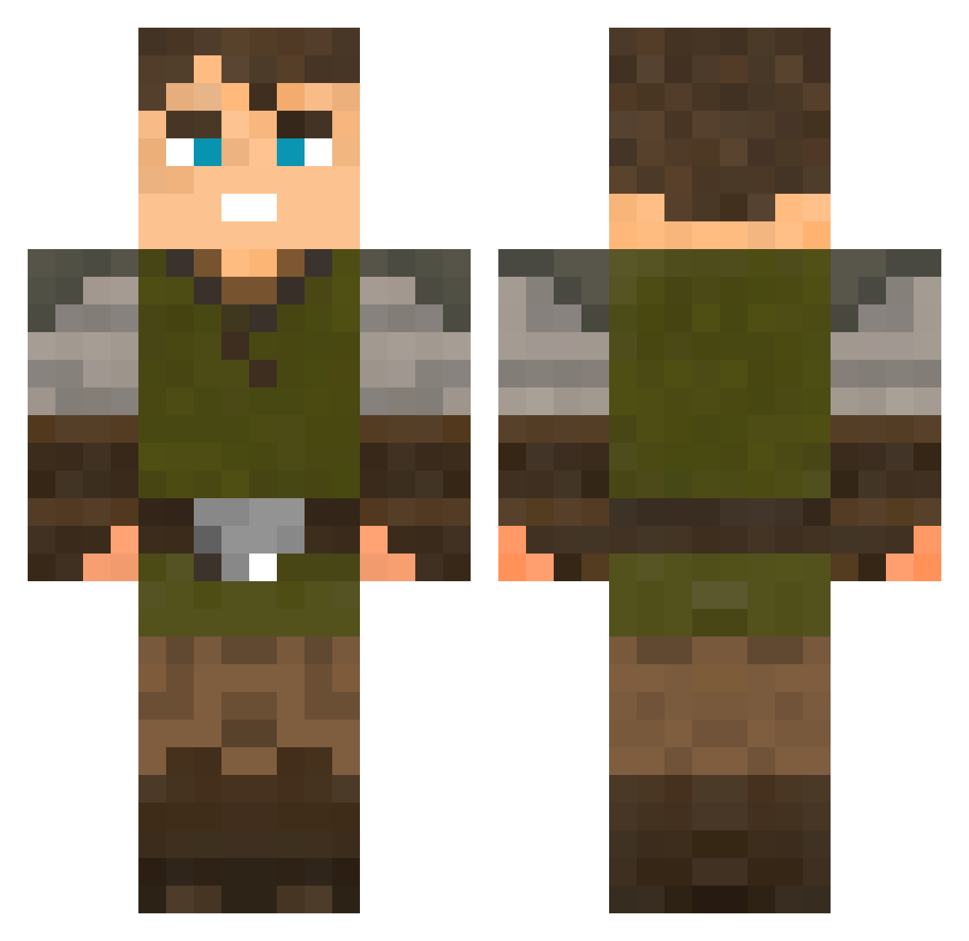 Useda1009 Minecraft skin, front and back view