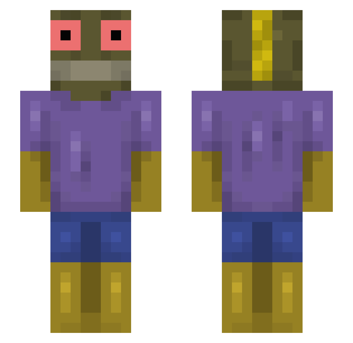 cheapliqu0r Minecraft skin, front and back view