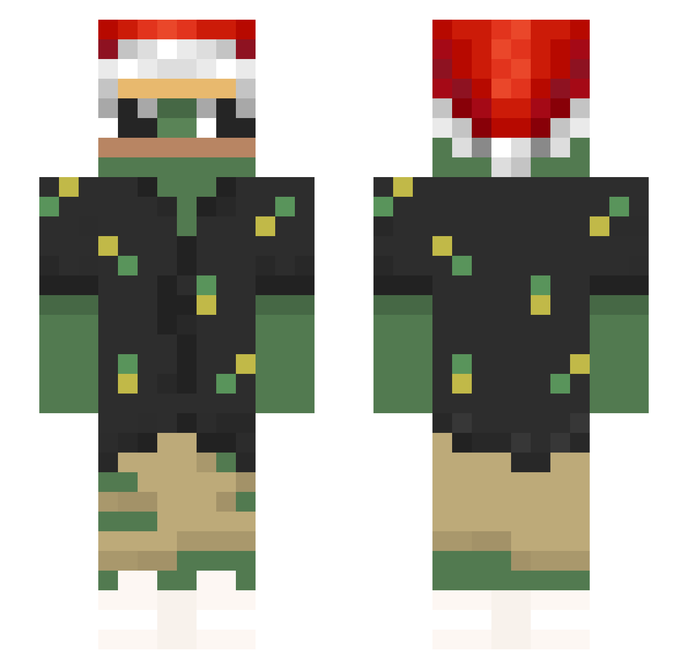 hnz1kk Minecraft skin, front and back view