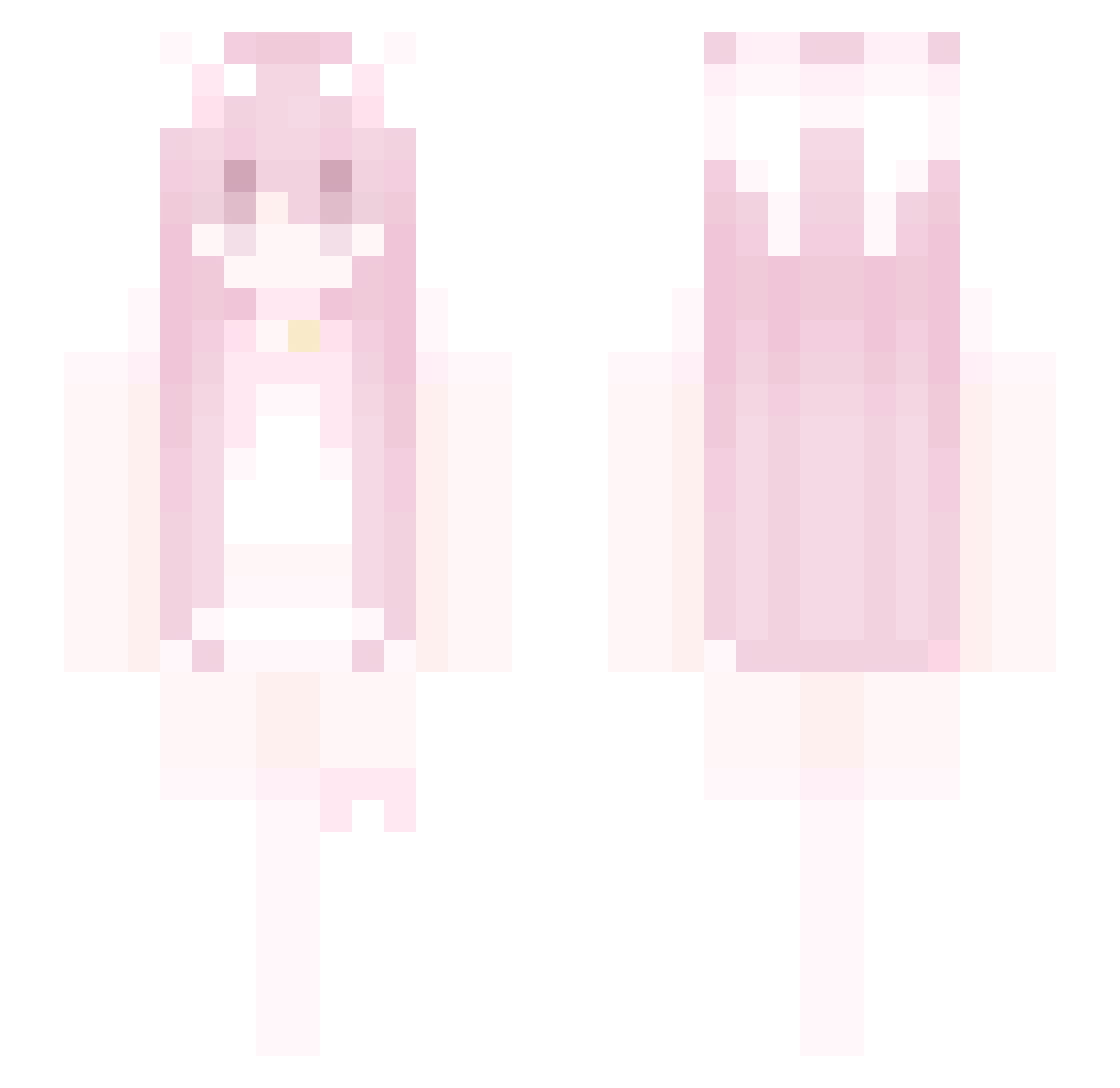 uwumorpho Minecraft skin, front and back view