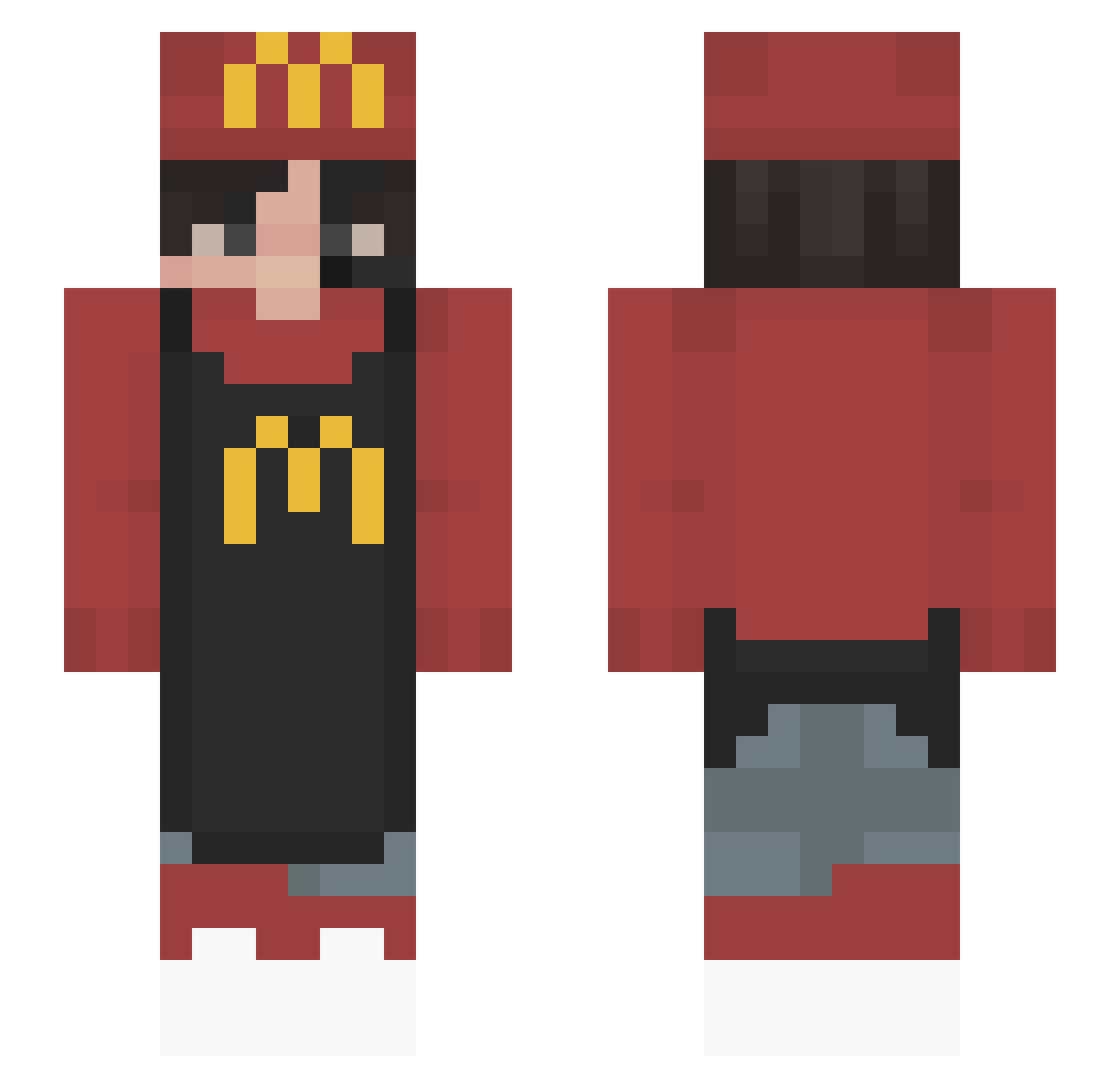 micangie Minecraft skin, front and back view