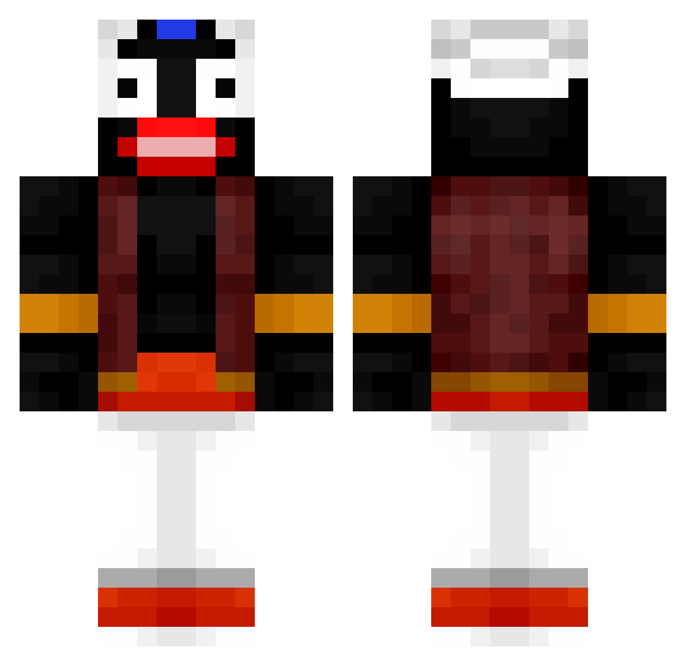 kiris_a Minecraft skin, front and back view