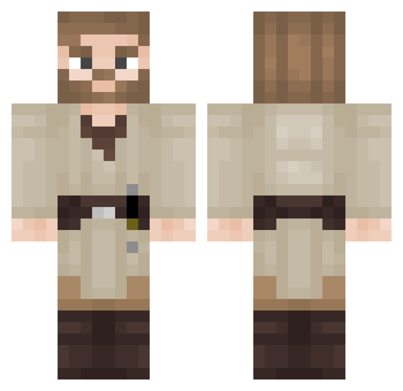Ankouwar Minecraft skin, front and back view