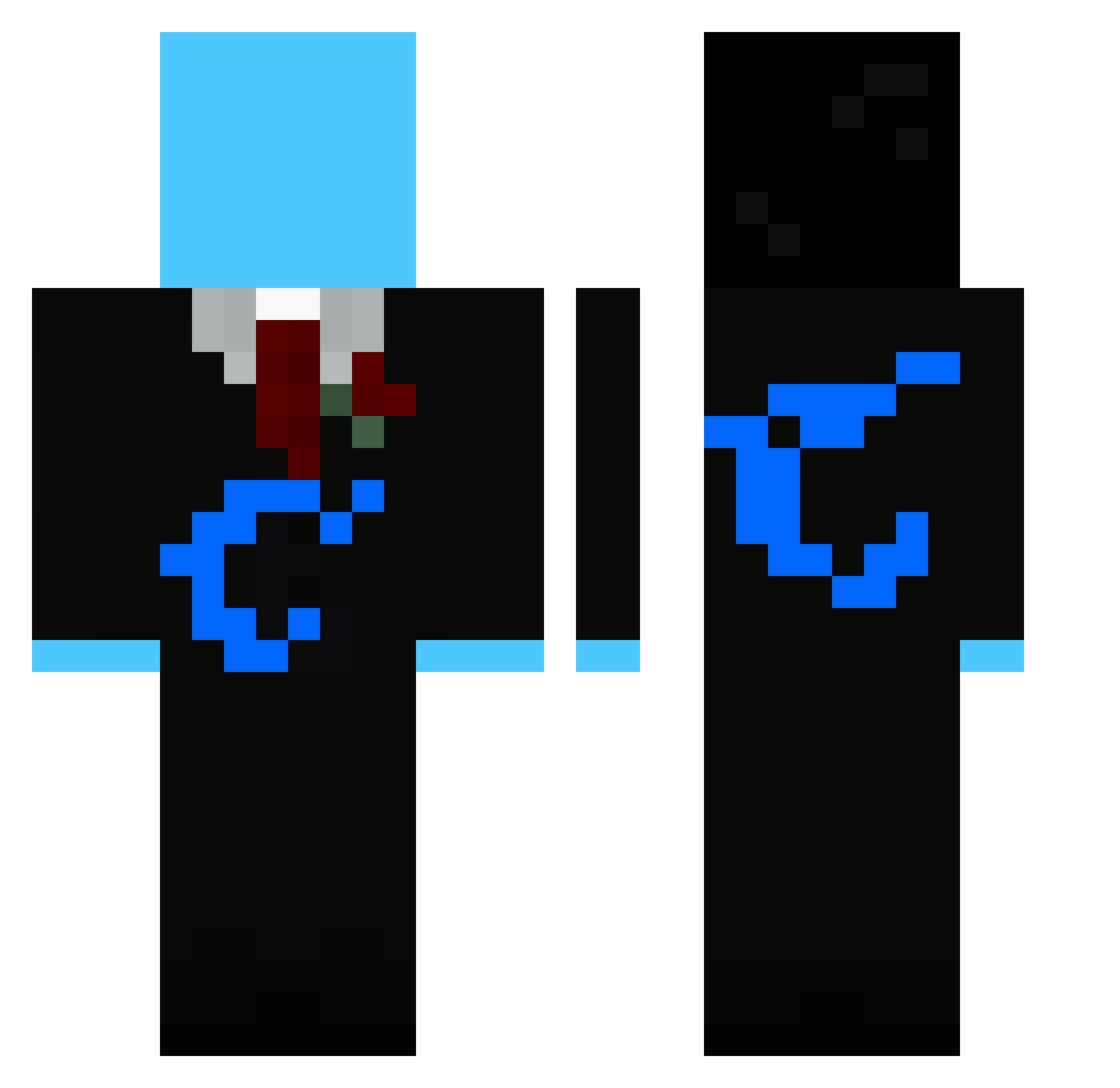 C1RBE Minecraft skin, front and back view