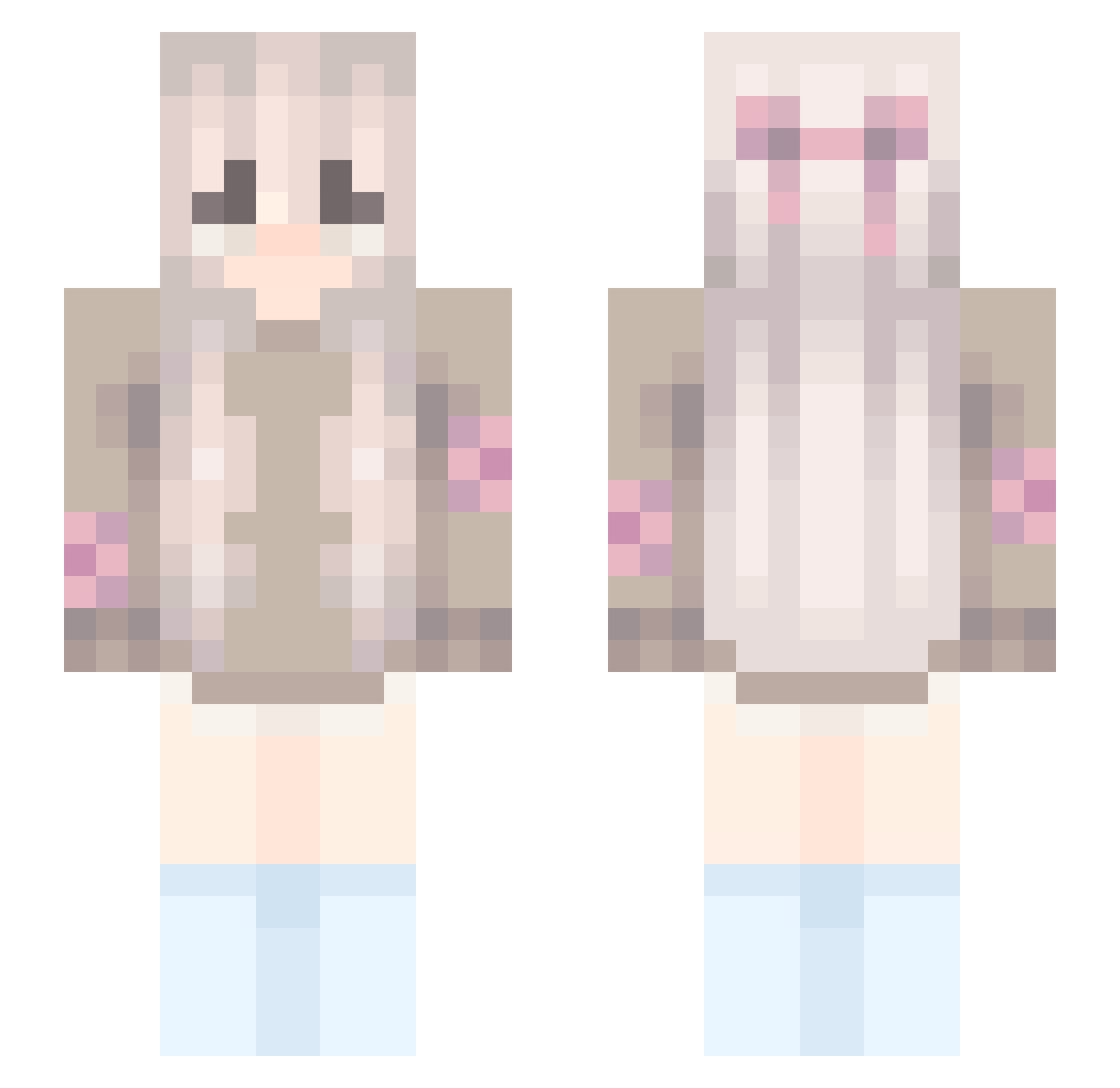 GenusMC Minecraft skin, front and back view