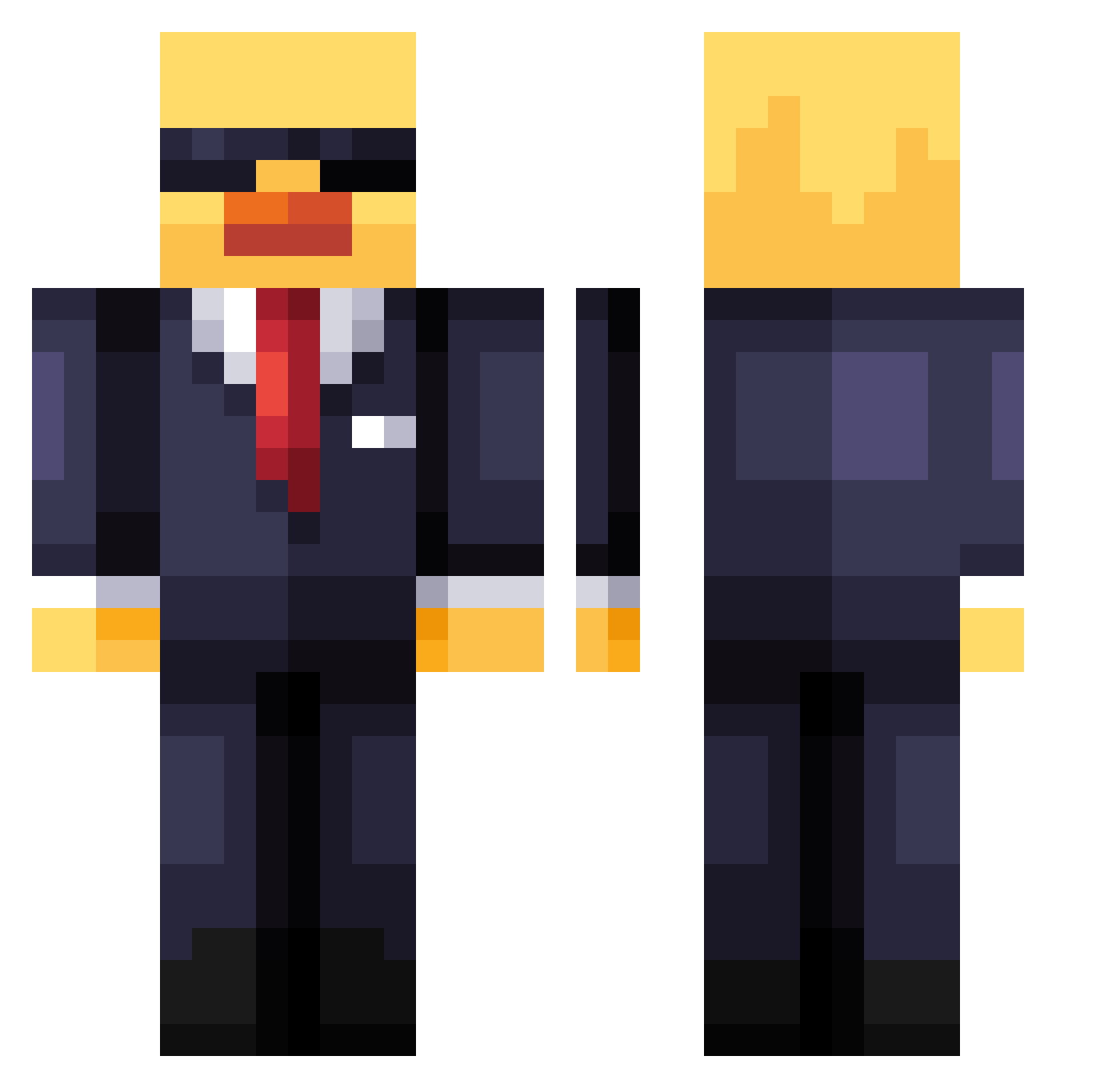 oweiju Minecraft skin, front and back view