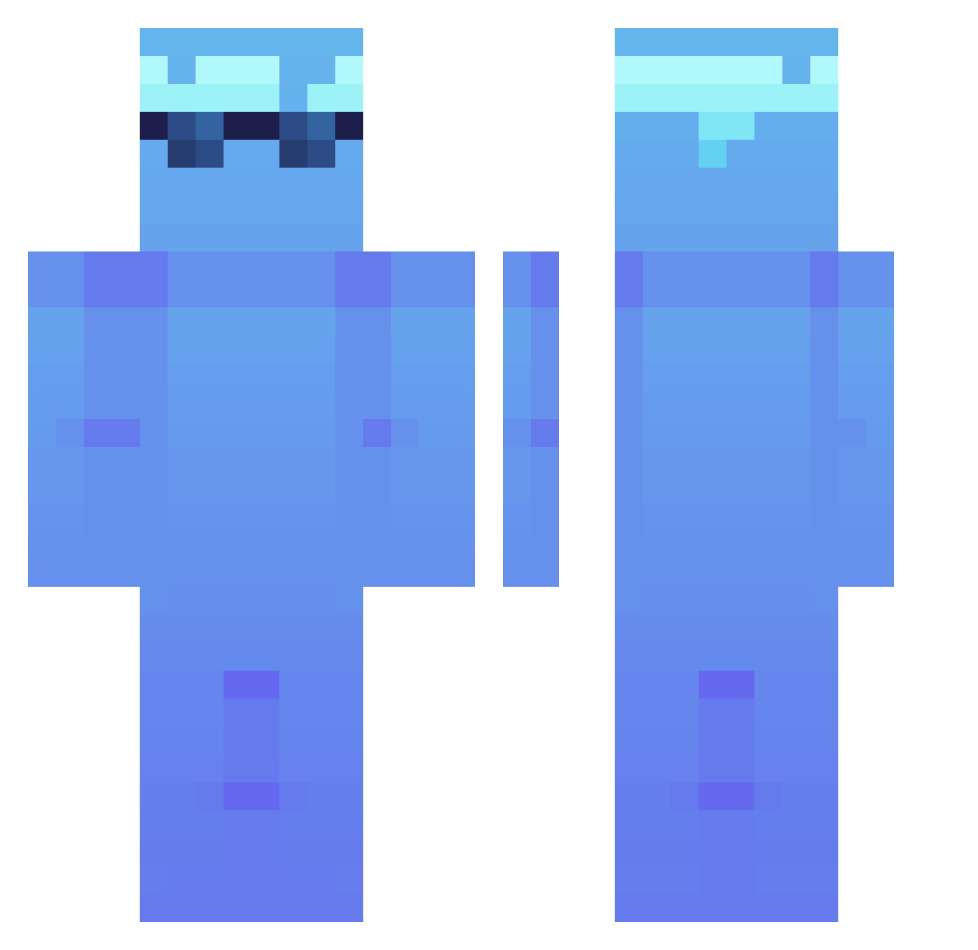 Ztefan Minecraft skin, front and back view