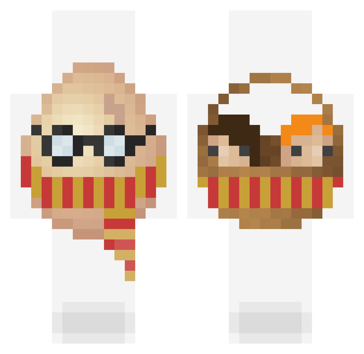 Spoiled_Yoelk Minecraft skin, front and back view