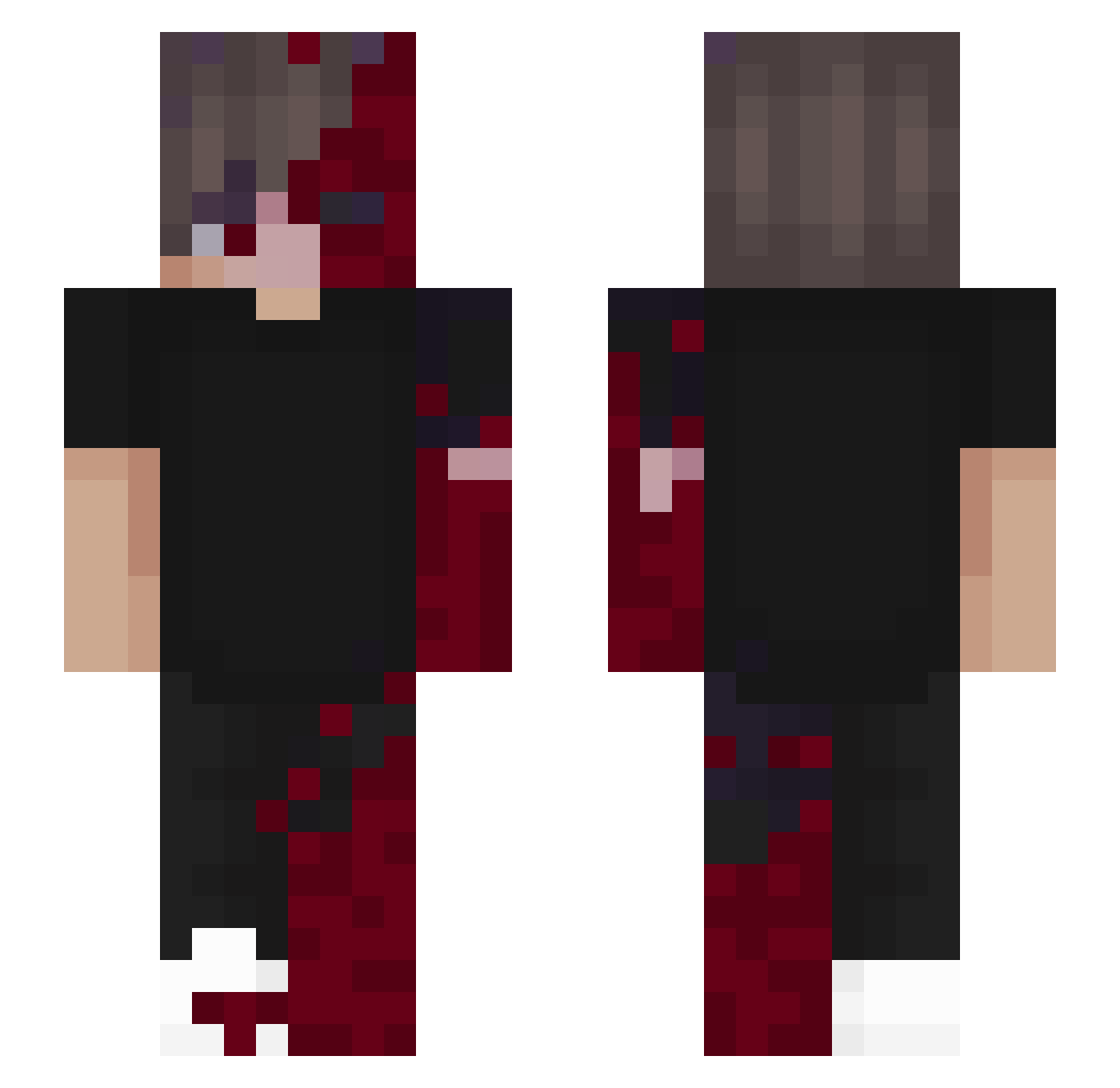 DaveJ21 Minecraft skin, front and back view
