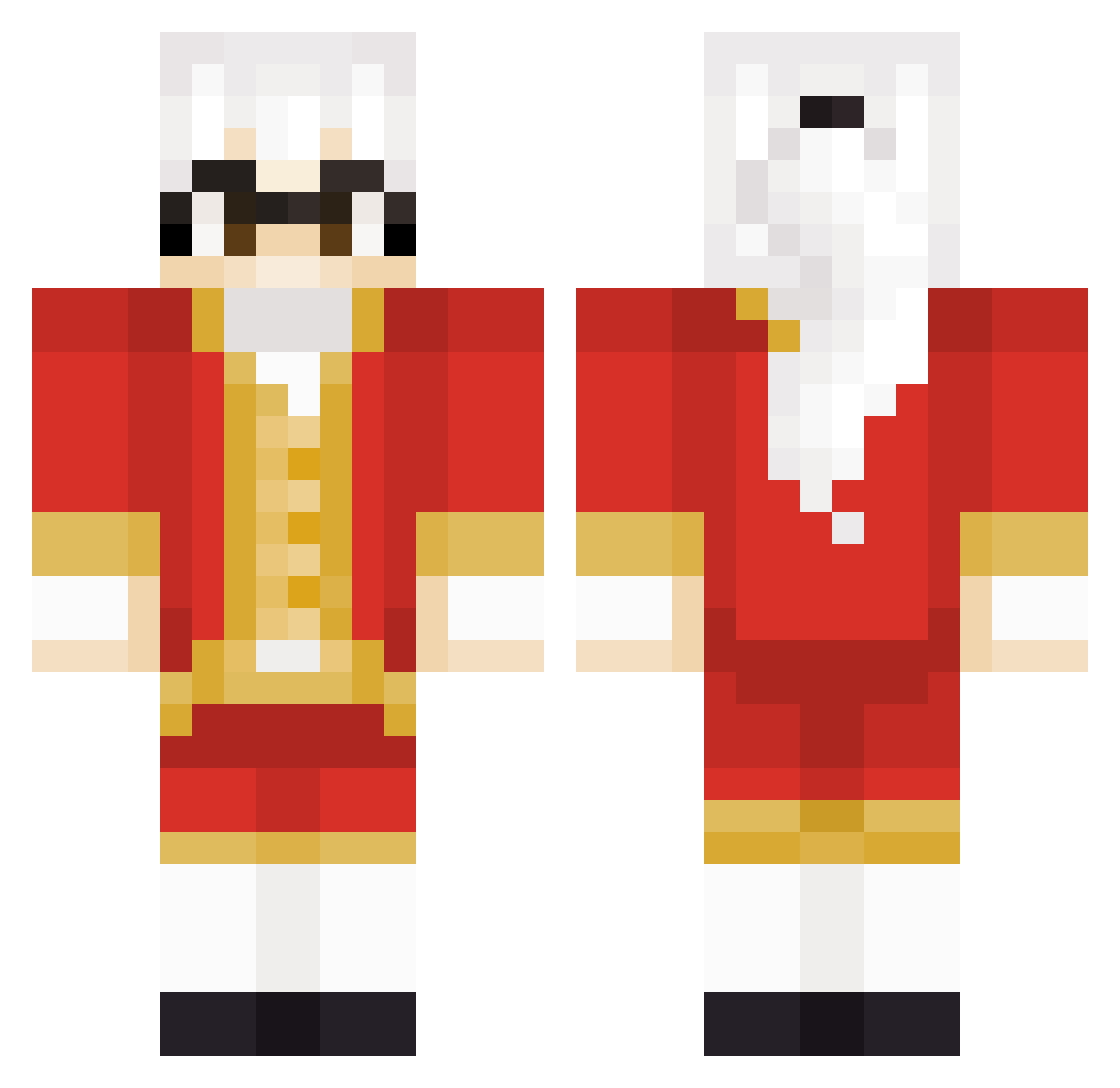 Double_Stop Minecraft skin, front and back view