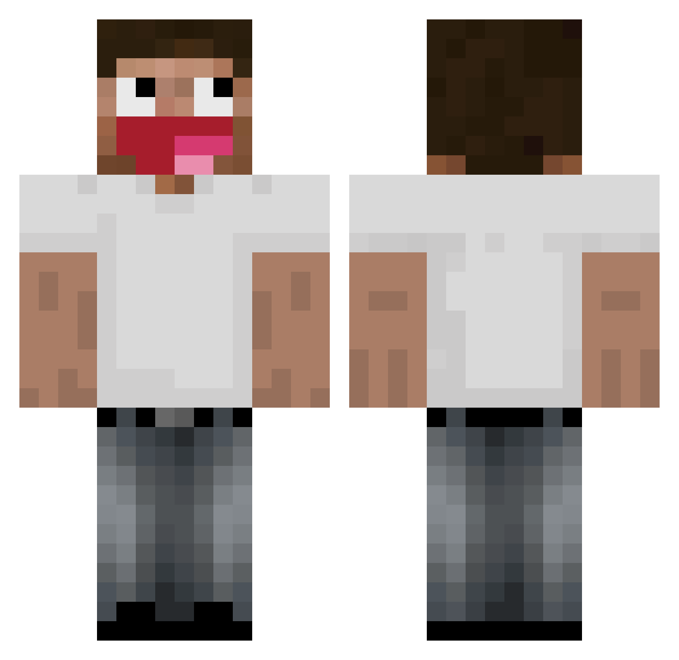 MaaikStar Minecraft skin, front and back view