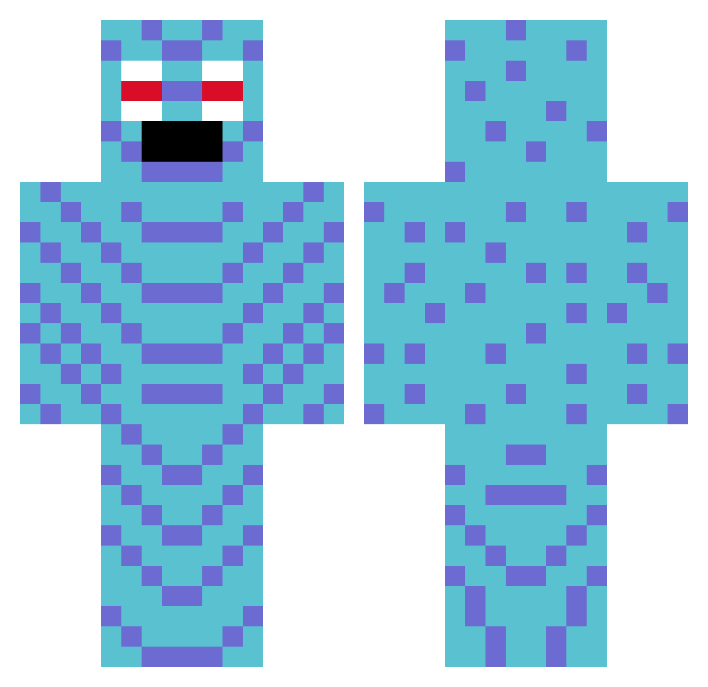 RICHISTYLE Minecraft skin, front and back view