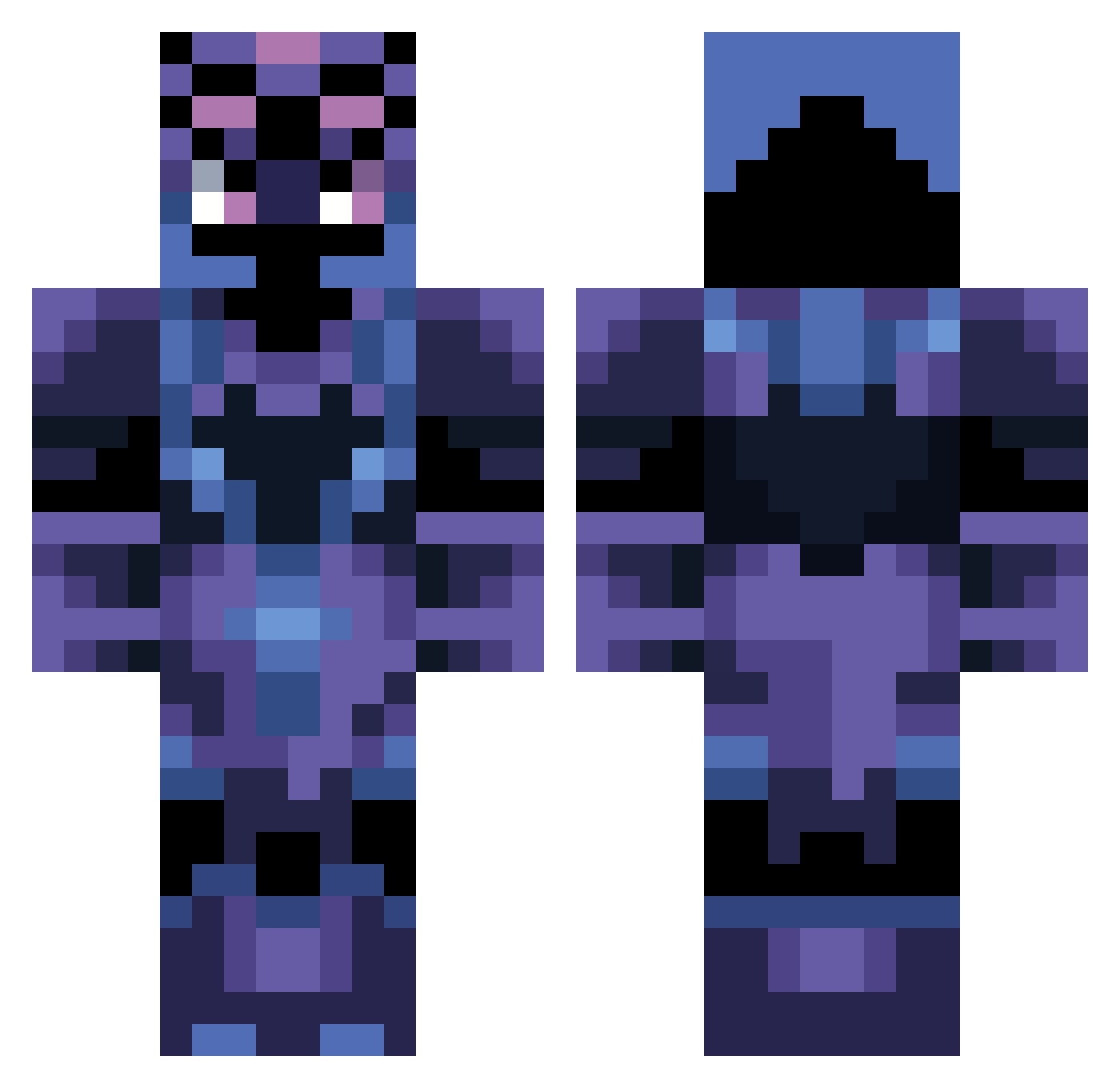 Cambrad05 Minecraft skin, front and back view