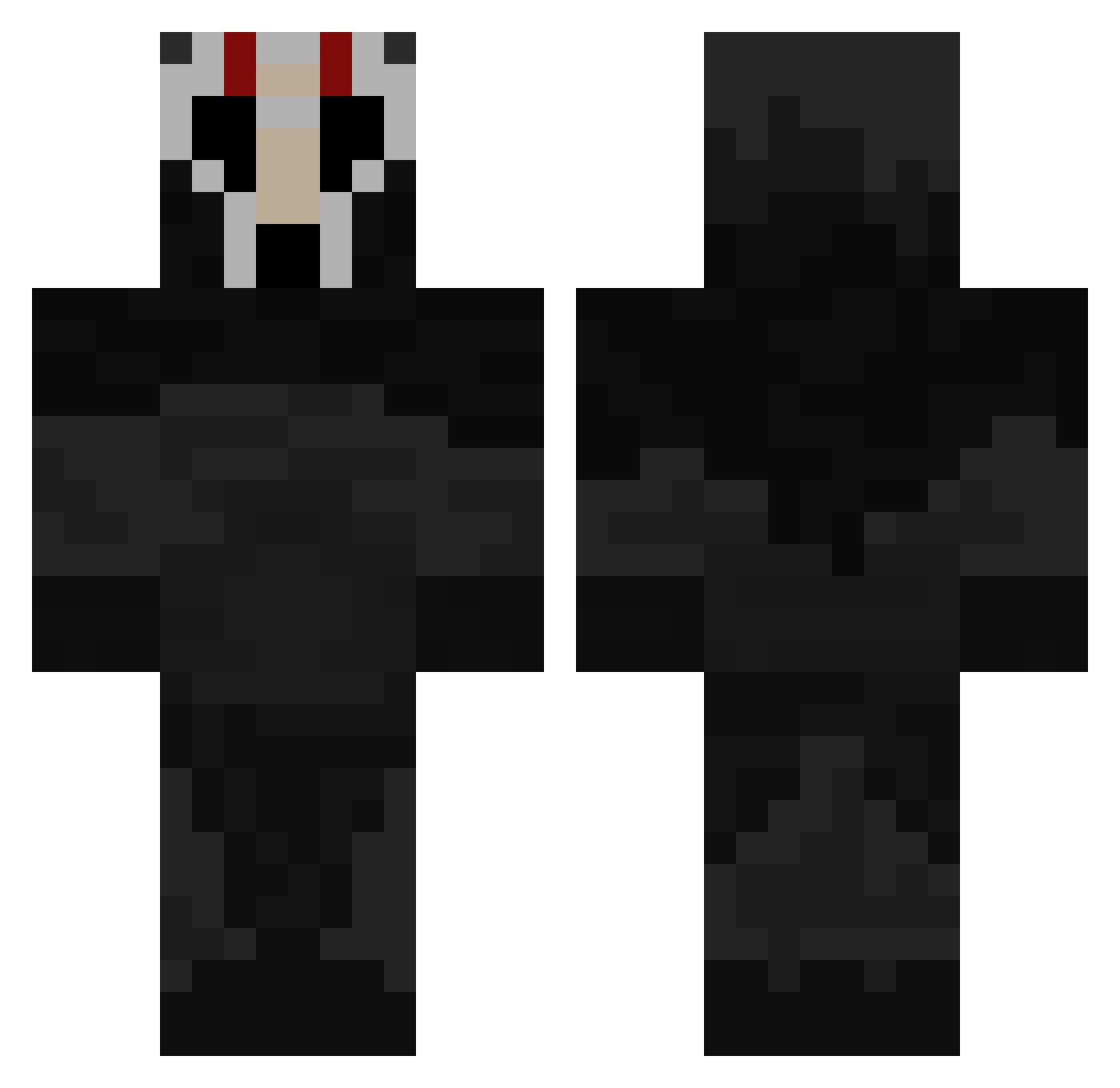 Mc_Kwadrat Minecraft skin, front and back view
