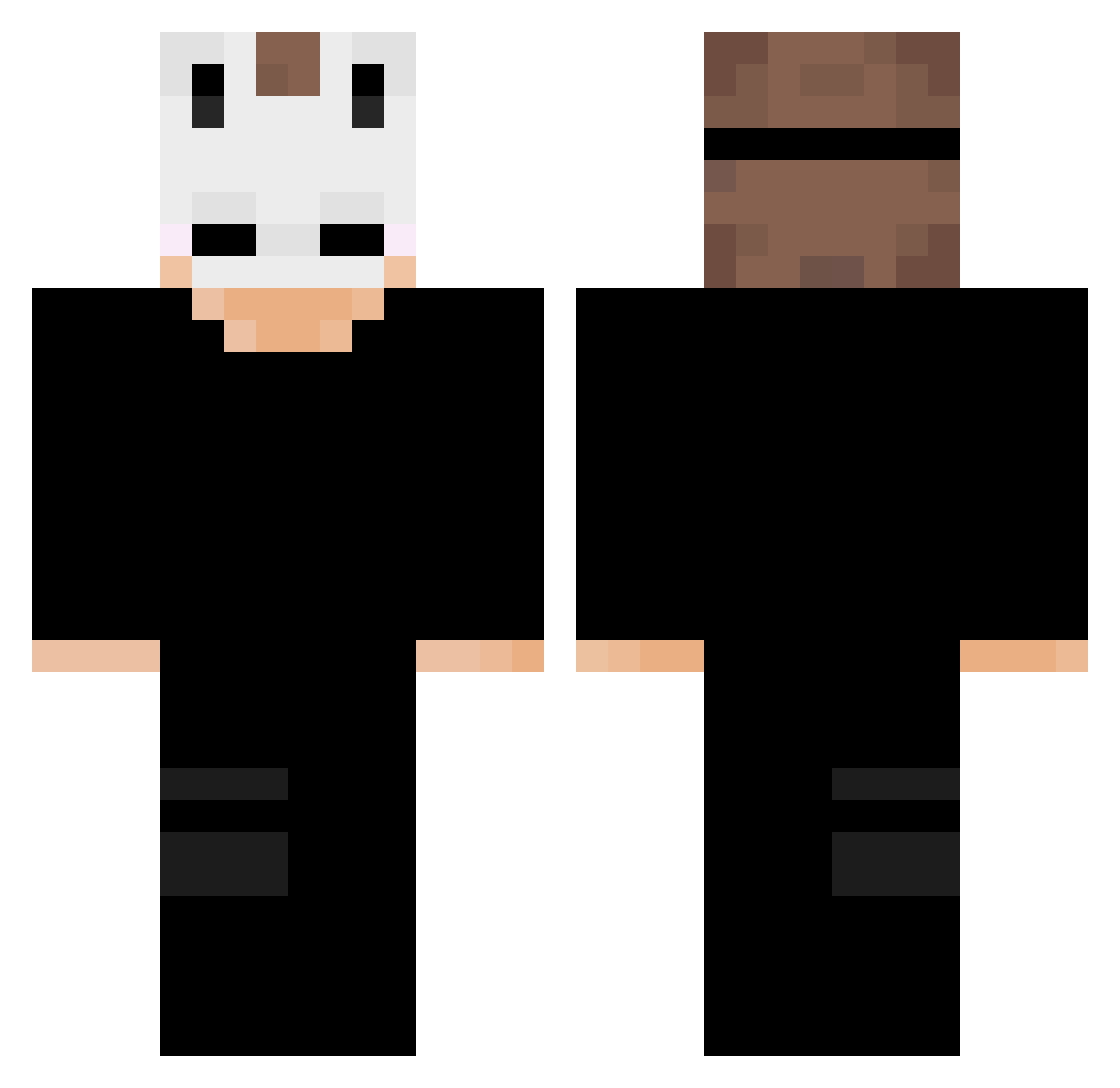 lipinbx Minecraft skin, front and back view