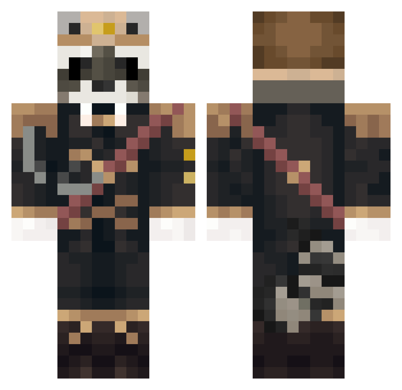 Szopuwa Minecraft skin, front and back view