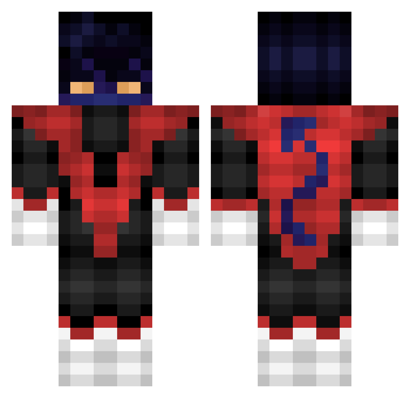 CookerPython Minecraft skin, front and back view