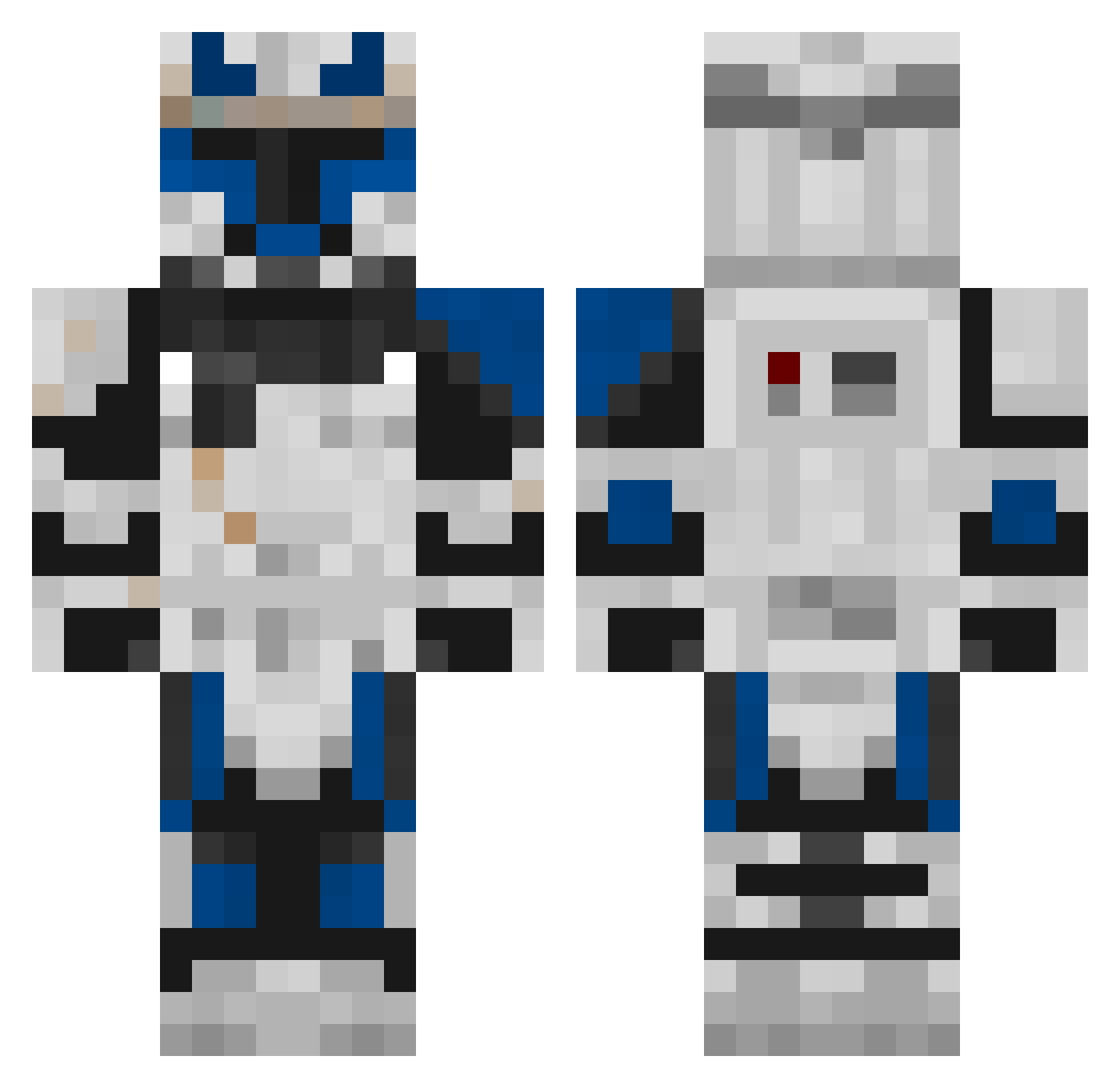 Lenwe Minecraft skin, front and back view