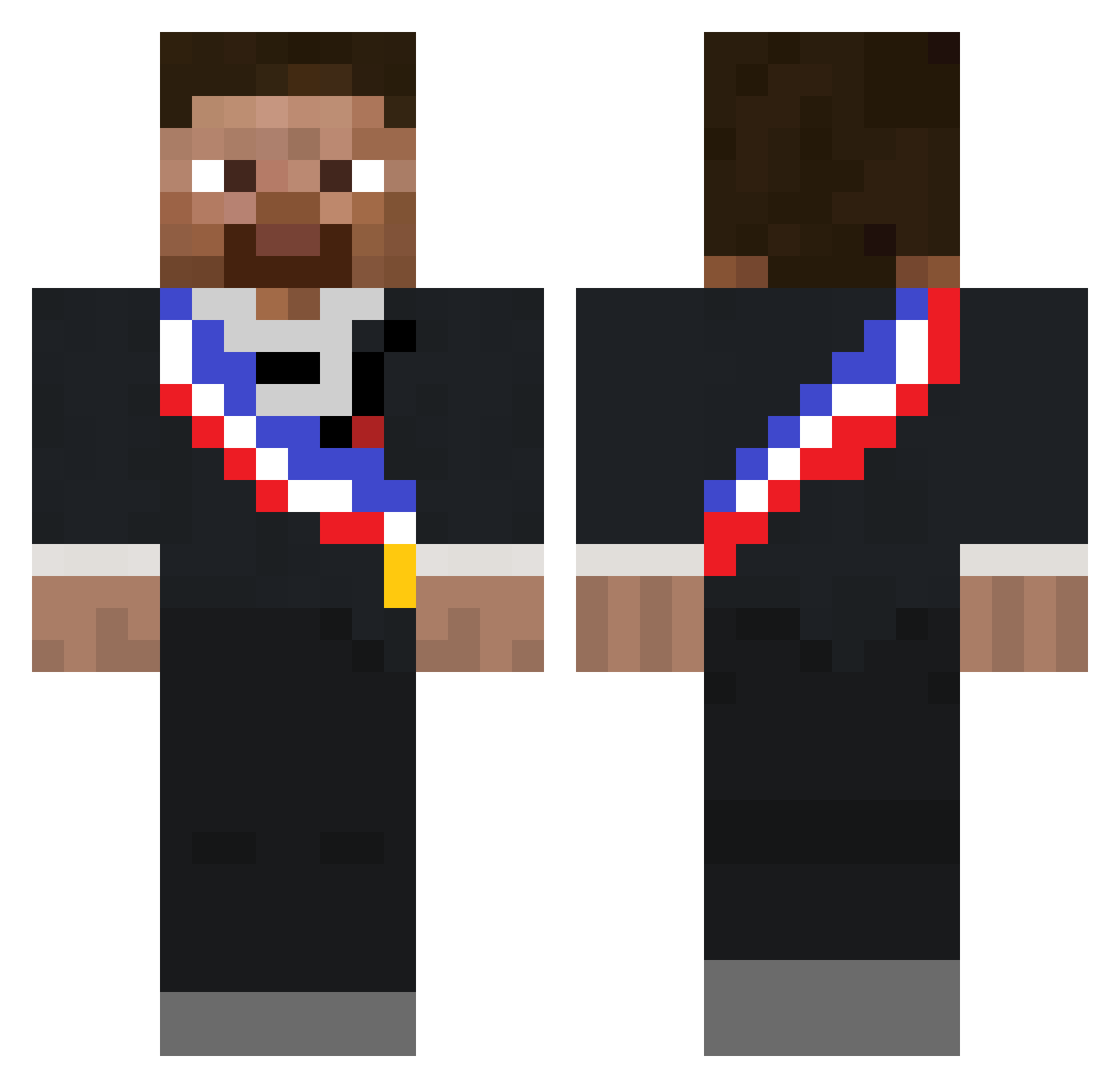 JSTREAM__ Minecraft skin, front and back view