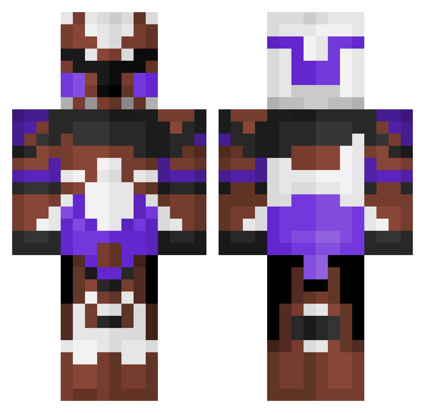Fydon Minecraft skin, front and back view