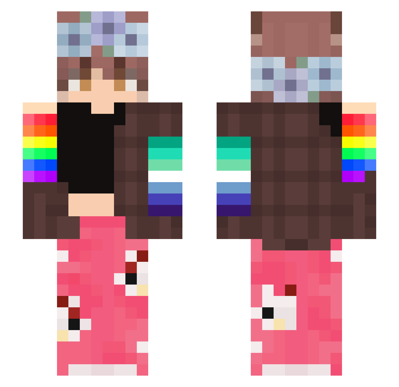 camislost_ Minecraft skin, front and back view