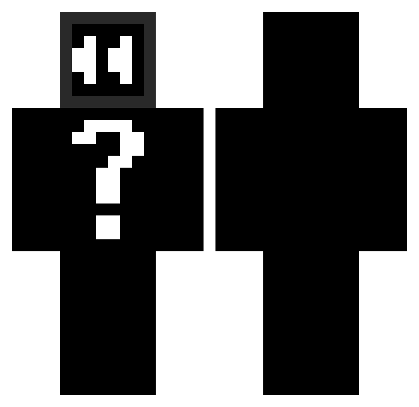 V1liuxa Minecraft skin, front and back view