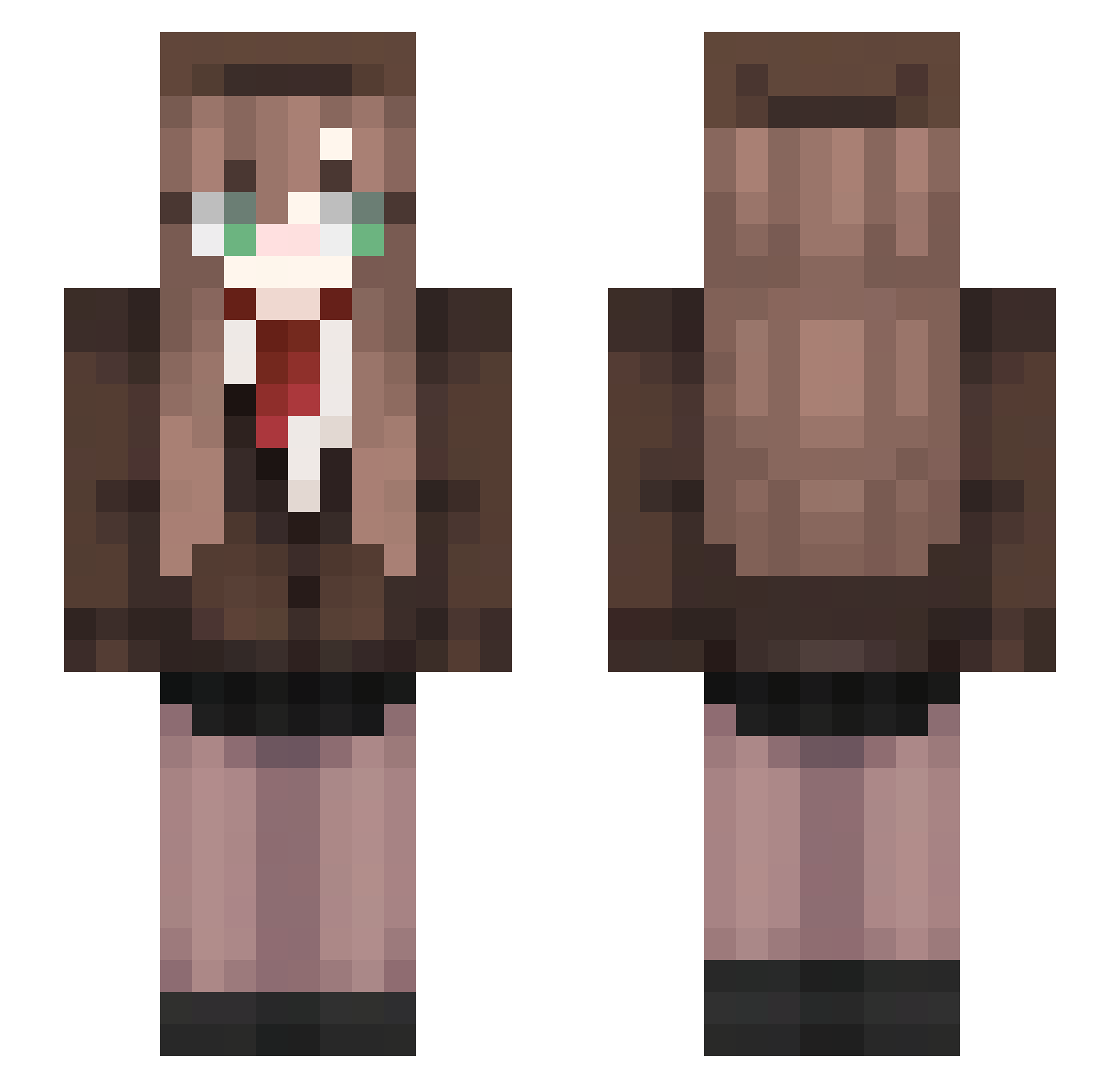 curr3n Minecraft skin, front and back view