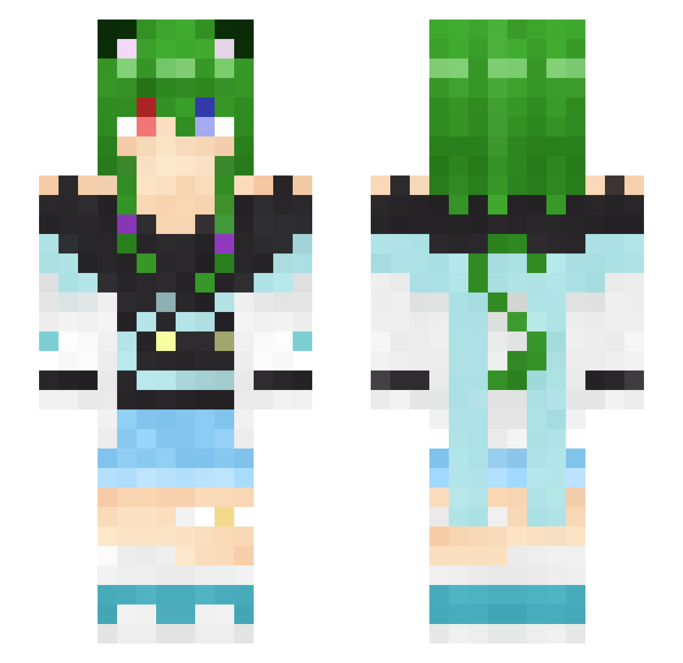22485 Minecraft skin, front and back view
