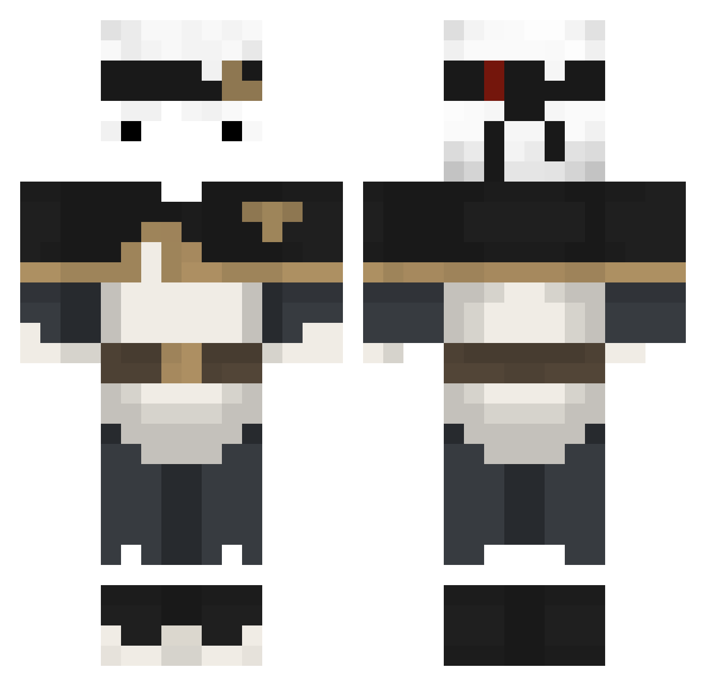 StillInterested Minecraft skin, front and back view