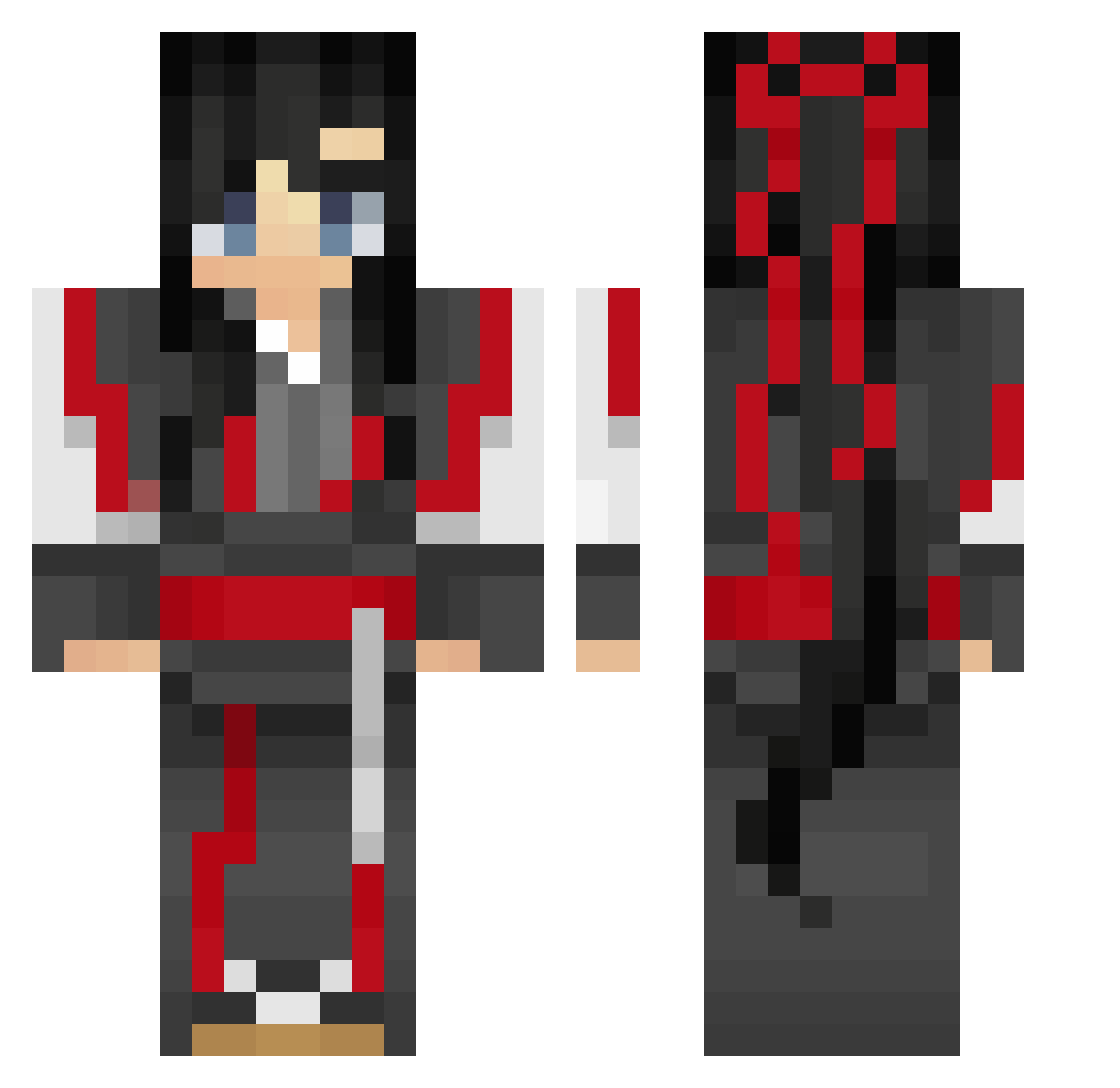 PenguBro Minecraft skin, front and back view