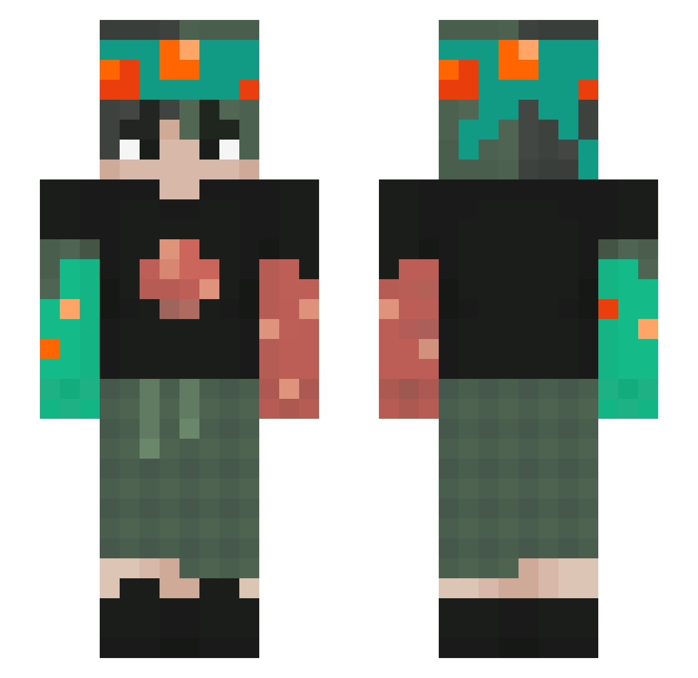 PepsiConFernet_ Minecraft skin, front and back view