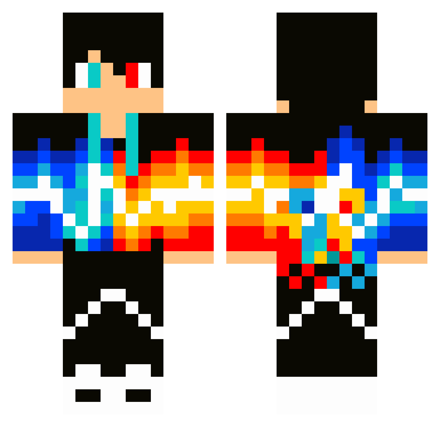 abbol Minecraft skin, front and back view