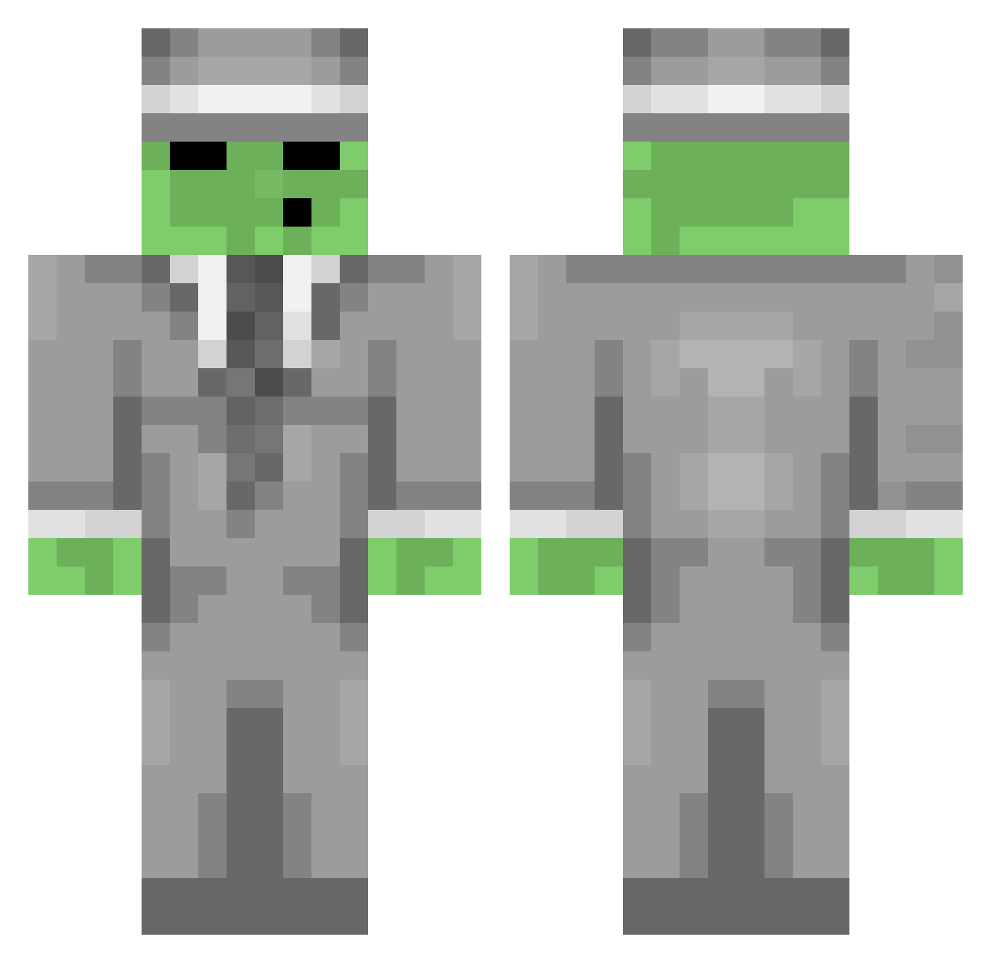 J0fur Minecraft skin, front and back view