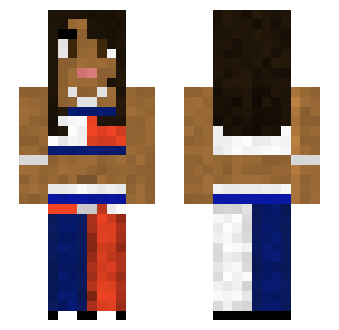 PolishDidhe7 Minecraft skin, front and back view