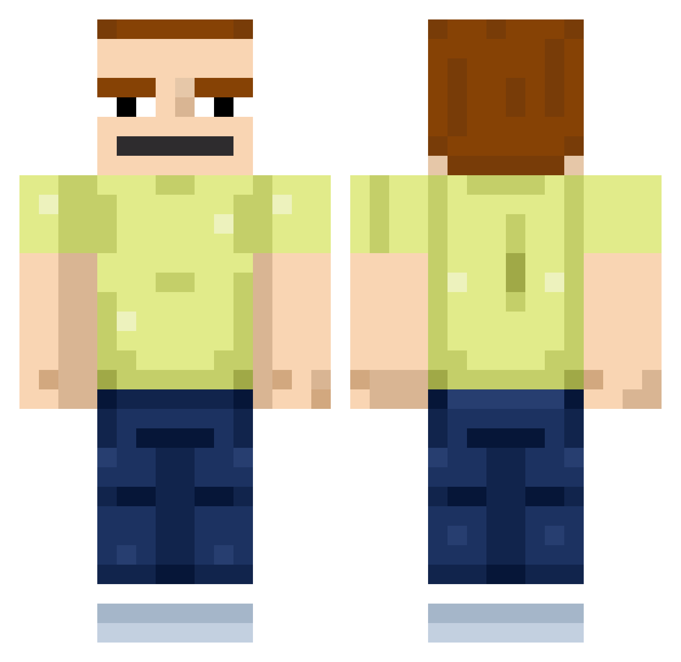 M0rtyk Minecraft skin, front and back view