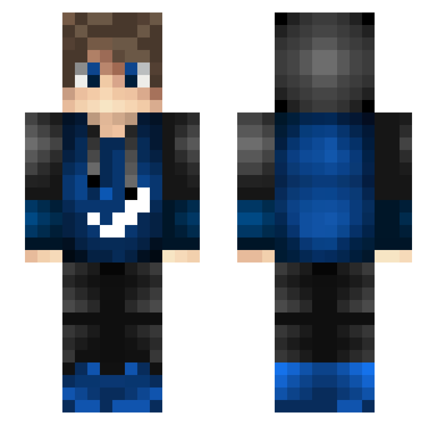 StickLol Minecraft skin, front and back view