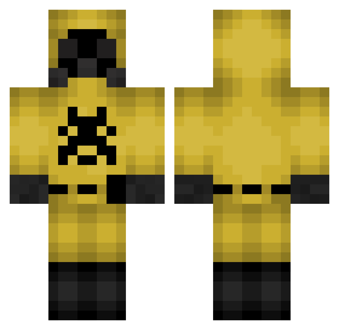 middleeeastbeast Minecraft skin, front and back view