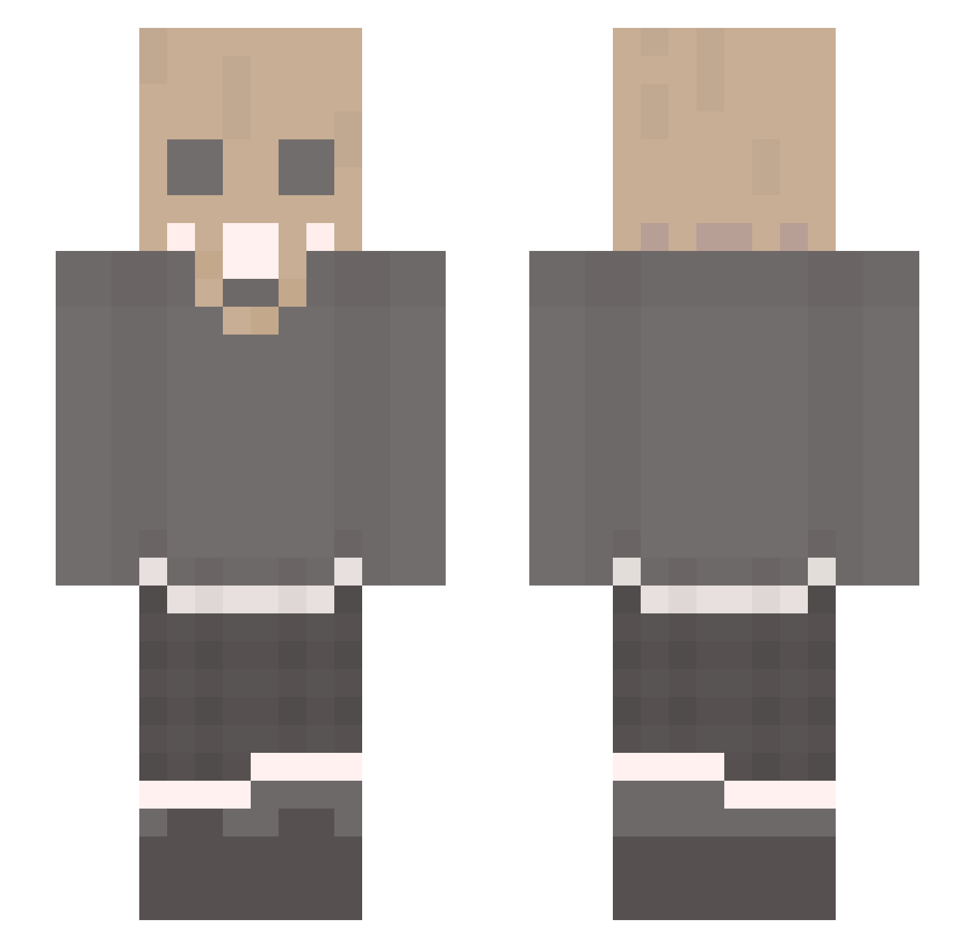 valenothim Minecraft skin, front and back view